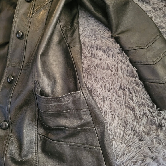 Marquis Vintage Leather Trenchcoat - Picture 4 of 4